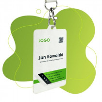 Identyfikator papierowy z twoim nadrukiem z logo firmy w LazyStore!