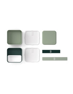 Monbento - Lunchbox Bento Square FR, Natural Green z logo firmy w LazyStore! 2