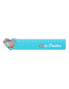 Linijka 15cm, serce