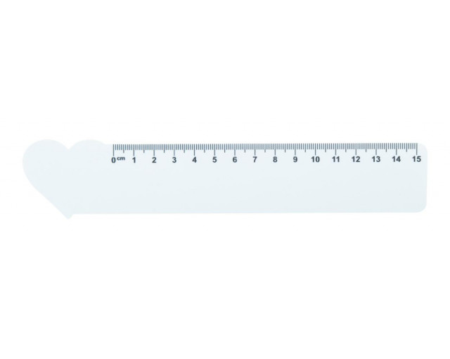 Linijka 15cm, serce