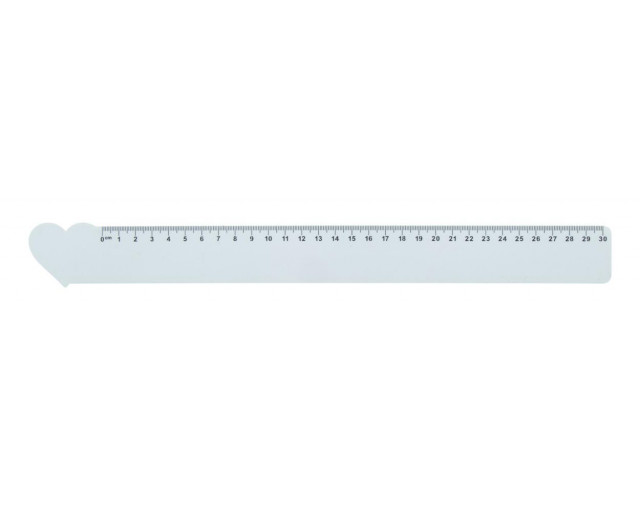 Linijka 30cm, serce