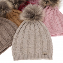 Czapka zimowa damska z wełny merino Bafi z logo firmy w LazyStore!