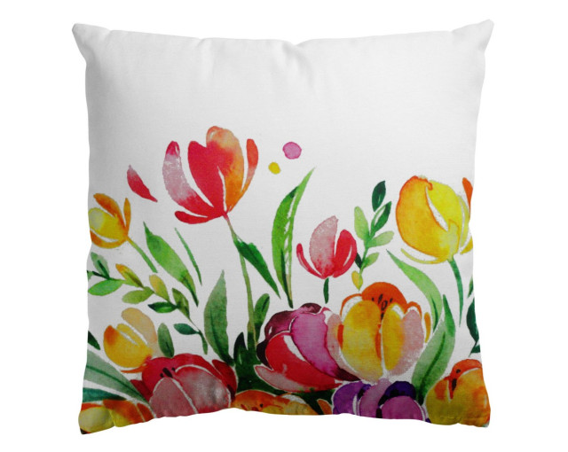Poduszka "Pastelowa Wiosna" Tulipan 43x43 cm z logo firmy w LazyStore!