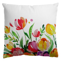 Poduszka "Pastelowa Wiosna" Tulipan 43x43 cm z logo firmy w LazyStore!
