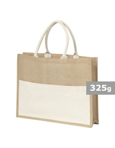 Torba z juty z logo firmy w LazyStore!
