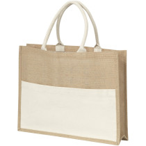 Torba z juty z logo firmy w LazyStore!