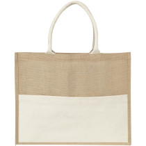 Torba z juty z logo firmy w LazyStore!