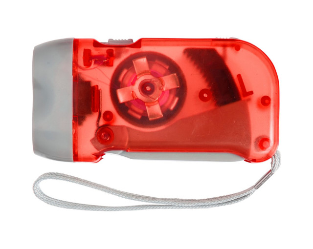 Latarka na dynamo 2 LED z logo firmy w LazyStore!
