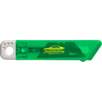 Nóż do tapet z mechanizmem zabezpieczającym z logo firmy w LazyStore!