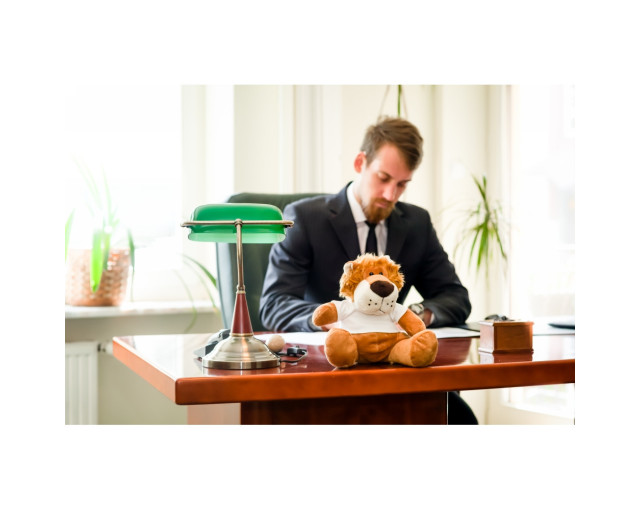 Pluszowy lew | Richard K z logo firmy w LazyStore!