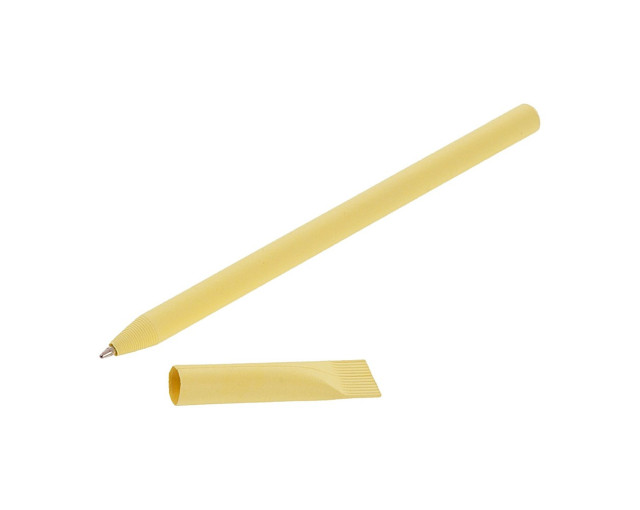 Papierowy długopis, zatyczka z logo firmy w LazyStore!