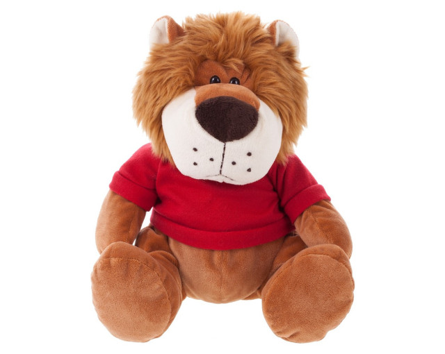 Pluszowy lew | Richard C z logo firmy w LazyStore!