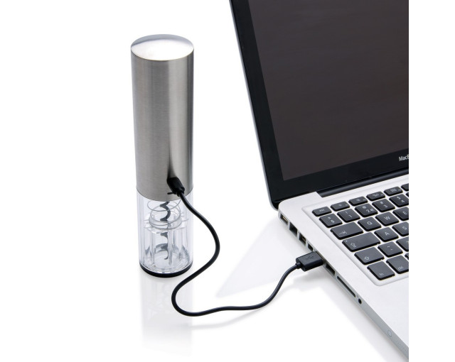 Elektryczny korkociąg do wina na USB z logo firmy w LazyStore!