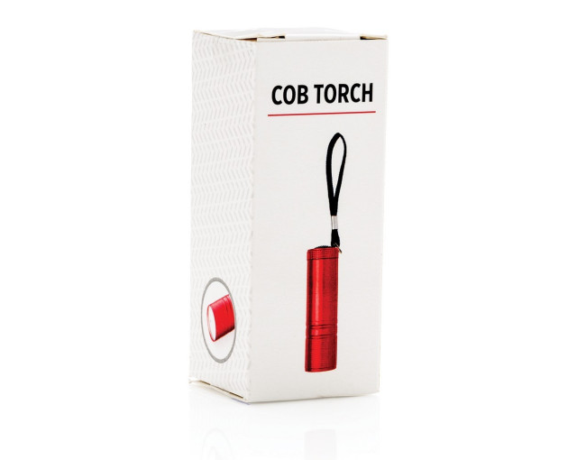Latarka COB z logo firmy w LazyStore!