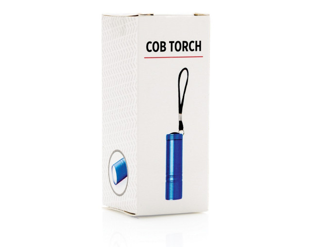 Latarka COB z logo firmy w LazyStore!