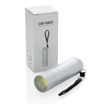 Latarka COB z logo firmy w LazyStore!