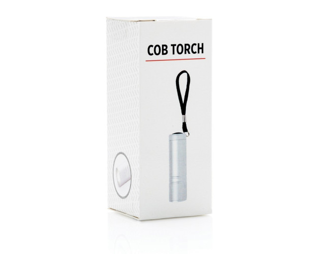 Latarka COB z logo firmy w LazyStore!