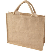 Torba z juty na zakupy z logo firmy w LazyStore!