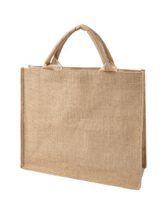 Torba z juty na zakupy z logo firmy w LazyStore! 2