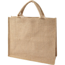 Torba z juty na zakupy z logo firmy w LazyStore!