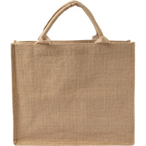 Torba z juty na zakupy z logo firmy w LazyStore!
