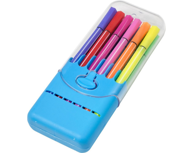 Zestaw 12 flamastrów z logo firmy w LazyStore!