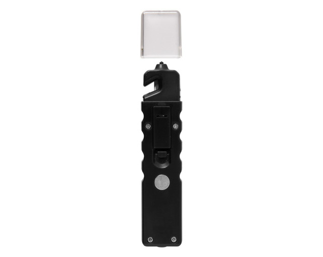 Latarka bezpieczeństwa 4 COB LED, przecinak do pasów, młotek bezpieczeństwa z logo firmy w LazyStore!