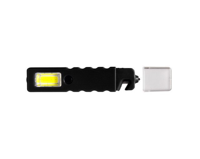 Latarka bezpieczeństwa 4 COB LED, przecinak do pasów, młotek bezpieczeństwa z logo firmy w LazyStore!