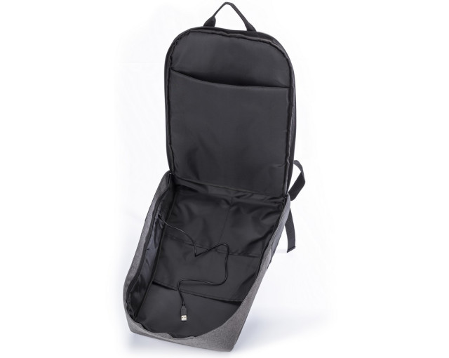 Plecak chroniący przed kieszonkowcami, przegroda na laptopa 15" z logo firmy w LazyStore!