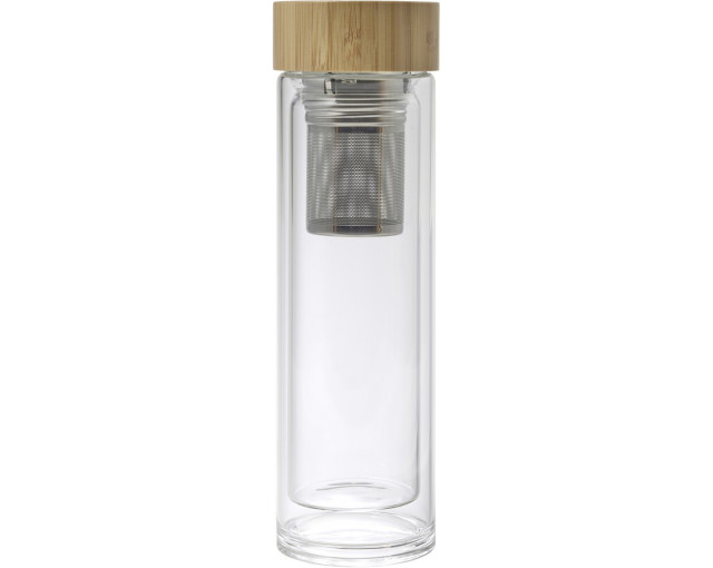 Termos 420 ml, kubek termiczny, posiada sitko zatrzymujące fusy z logo firmy w LazyStore!