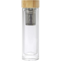 Termos 420 ml, kubek termiczny, posiada sitko zatrzymujące fusy z logo firmy w LazyStore!