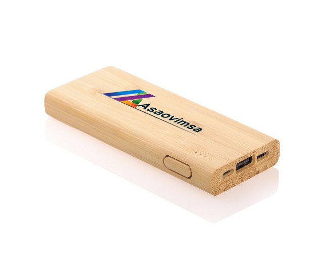 Bambusowy power bank 5000 mAh B'RIGHT z logo firmy w LazyStore!