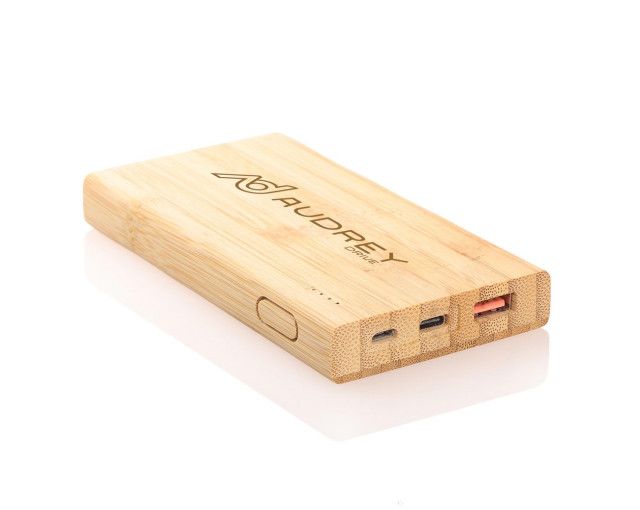 Bambusowy power bank 8000 mAh B'RIGHT z logo firmy w LazyStore!