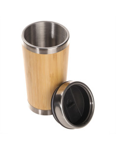 Bambusowy kubek podróżny 400 ml z logo firmy w LazyStore! 2
