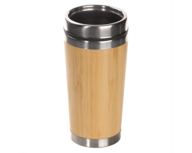 Bambusowy kubek podróżny 400 ml z logo firmy w LazyStore!