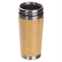 Bambusowy kubek podróżny 400 ml z logo firmy w LazyStore!