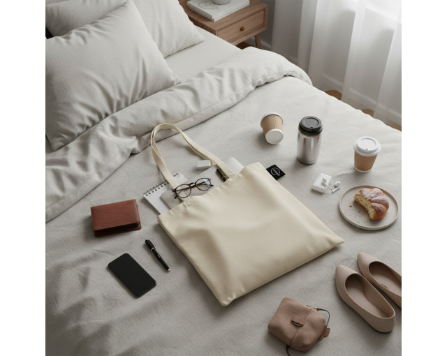 Torba B'RIGHT z bawełny organicznej z logo firmy w LazyStore!