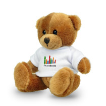 Pluszowy miś RPET | Nicky Brown Junior R z logo firmy w LazyStore!