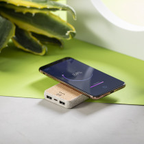 Bezprzewodowy power bank 5000 mAh, ładowarka bezprzewodowa 5W z logo firmy w LazyStore!
