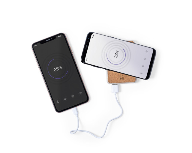 Bezprzewodowy power bank 5000 mAh, ładowarka bezprzewodowa 5W z logo firmy w LazyStore!