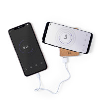 Bezprzewodowy power bank 5000 mAh, ładowarka bezprzewodowa 5W z logo firmy w LazyStore!