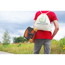 Worek ze sznurkiem B'RIGHT z bawełny organicznej z logo firmy w LazyStore!