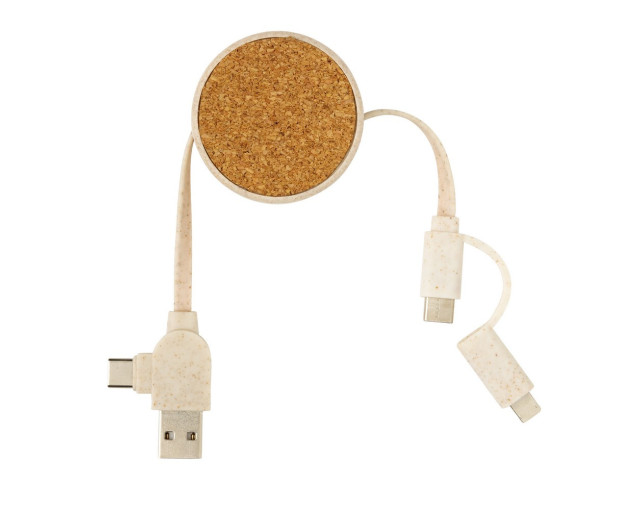 Zwijany kabel do ładowania z logo firmy w LazyStore!