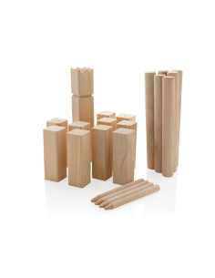 Zestaw do gry Kubb z logo firmy w LazyStore!