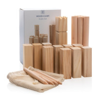 Zestaw do gry Kubb z logo firmy w LazyStore!