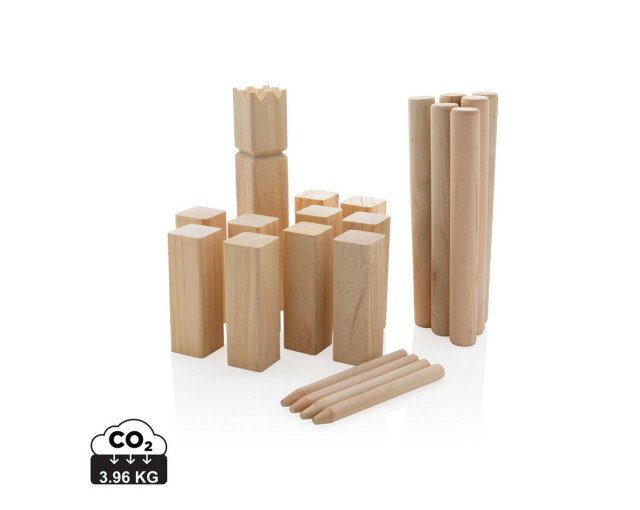 Zestaw do gry Kubb z logo firmy w LazyStore!