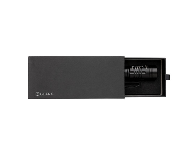 Latarka Gear X, ładowana przez USB z logo firmy w LazyStore!