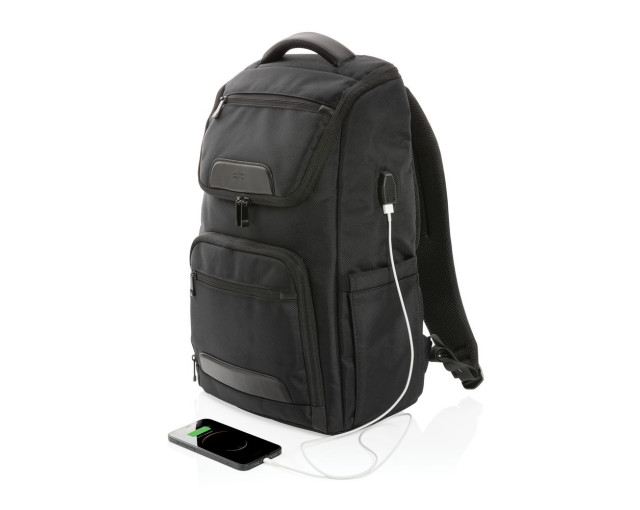 Plecak na laptopa Swiss Peak 15.6", ochrona RFID z logo firmy w LazyStore!
