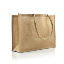 Torba z juty na zakupy z logo firmy w LazyStore!