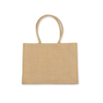 Torba z juty na zakupy z logo firmy w LazyStore!